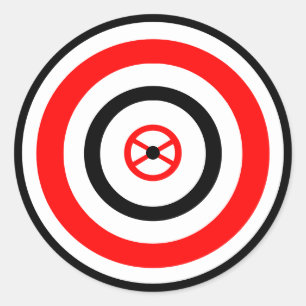 Adesivo Redondo Alvos Coloridos de Fotos de Alta Visibilidade Bril