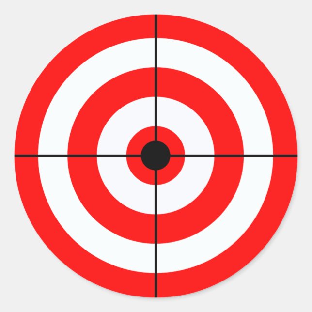 Adesivo Redondo Alvos de disparo colorido de alta visibilidade (Frente)