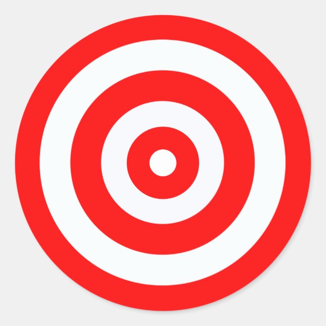 Adesivo Redondo Alvos de disparo de alta visibilidade brilhantes (Frente)