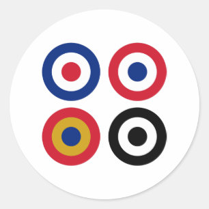 Adesivo Redondo Alvos de Mod Coloridos