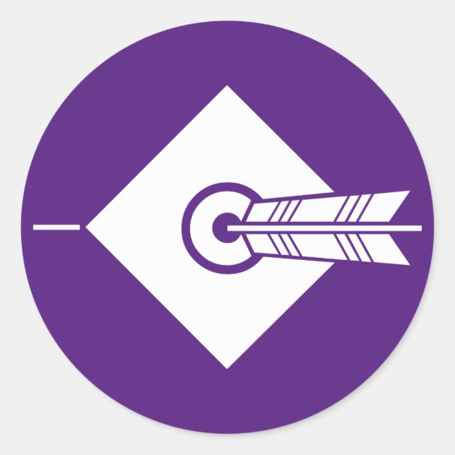 Adesivo Redondo Alvos e Rótulos com acerto de seta (Frente)