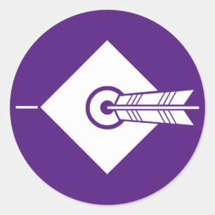 Adesivo Redondo Alvos e Rótulos com acerto de seta