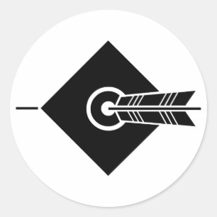 Adesivo Redondo Alvos e Rótulos com acerto de seta