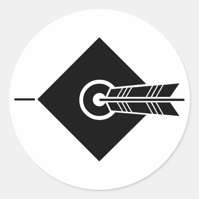 Adesivo Redondo Alvos e Rótulos com acerto de seta (Frente)