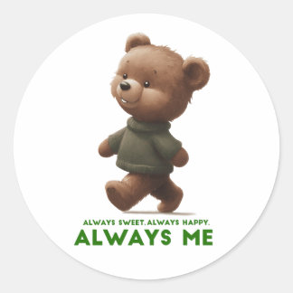 Adesivo Redondo Always Happy and Positive | Adorable Gift