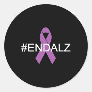 Adesivo Redondo Alzheimer #end Heimer Consciência Puro Topo