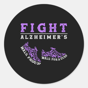 Adesivo Redondo Alzheimerheimer: Alzheimer Heimer Warrior Men