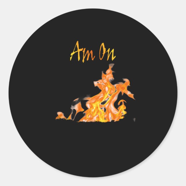 Adesivo Redondo Am on Real Fire (Frente)