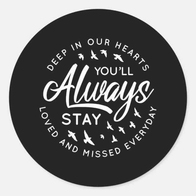 Adesivo Redondo Amado e memorial perdido (Frente)