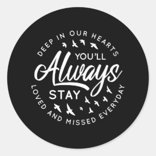 Adesivo Redondo Amado e memorial perdido