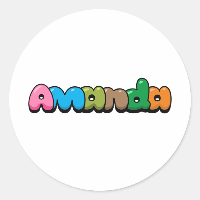 Adesivo Redondo Amanda (Frente)