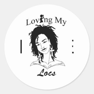 Adesivo Redondo Amando meus Locs