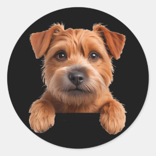 Adesivo Redondo Amante de cão engraçado fofo Norfolk terrier