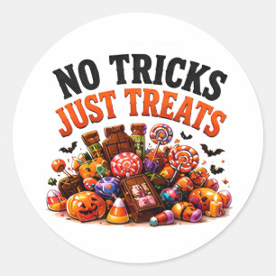 Adesivo Redondo 🍬 Amante de Doces de Halloween Frase Divertida 👻