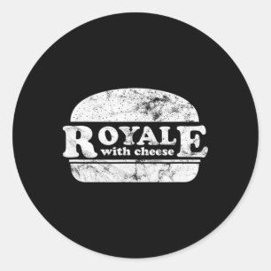 Adesivo Redondo Amante de Hambúrguer Royale Com Queijo 1