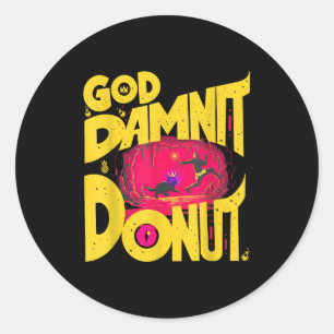 Adesivo Redondo Amante de livro engraçado Donut para homem mulher