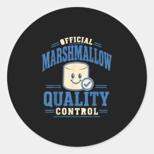 Adesivo Redondo Amante de marshmallow engraçado
