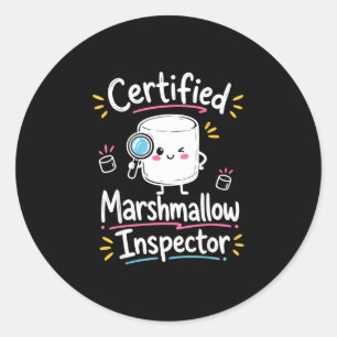 Adesivo Redondo Amante de marshmallow fofo
