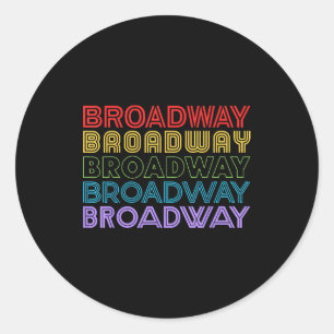 Adesivo Redondo Amante de Música Retro da Broadway Teatro Musical