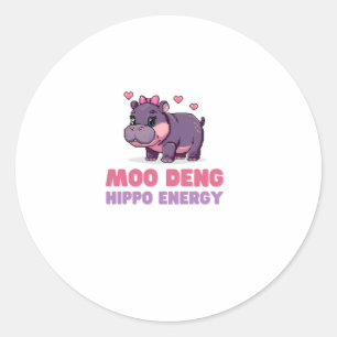 Adesivo Redondo Amante de os animais HIPPO DE ENERGIA MOO-C