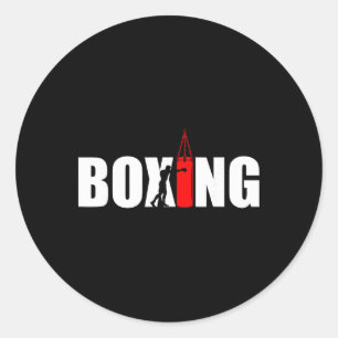 Adesivo Redondo Amante do Boxe Academia Boxeador Kickboxing Kickbo