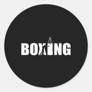Adesivo Redondo Amante do Boxe Academia Boxeador Kickboxing Kickbo