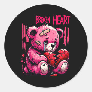 Adesivo Redondo Amante Perdedor Gotejamento Dor Coração Quebrado D