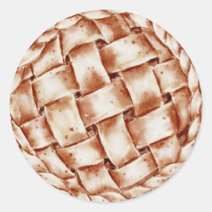 Adesivo Redondo amantes bonitinhos de torta de maçã