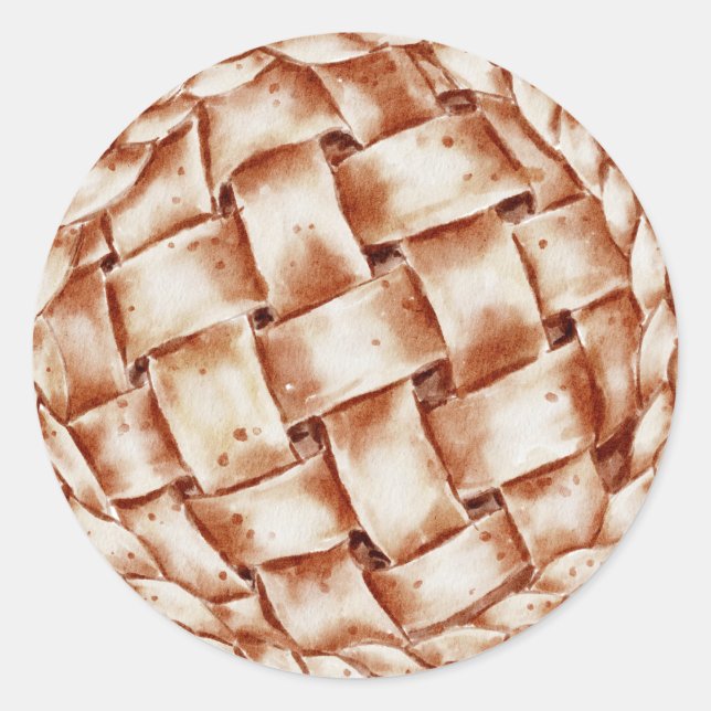 Adesivo Redondo amantes bonitinhos de torta de maçã (Frente)