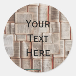 Adesivo Redondo Amantes de Livros