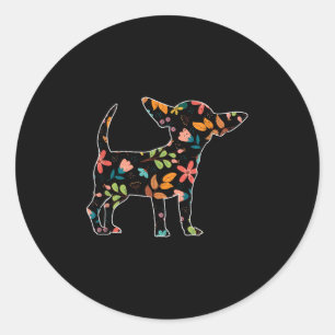 Adesivo Redondo Amantes de os animais De Raça Cão Mulheres Present