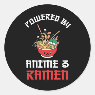 Adesivo Redondo Amantes de Ramen & Anime   Presente perfeito