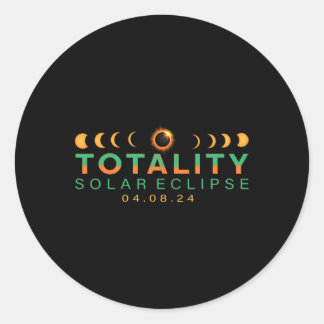 Adesivo Redondo Amantes! Total Eclipse Solar 2024 Totalidade 04.08