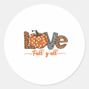 Adesivo Redondo AMAR Cair Vocês Todos Imprimem Pumpkin Trendy Aut