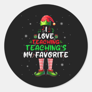 Adesivo Redondo Amar Ensino é Meu Professor de Música de Natal Fav