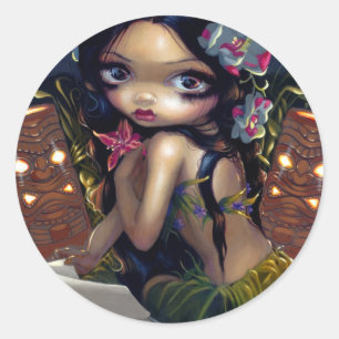 Adesivo Redondo "Amara and the Book" Sticker
