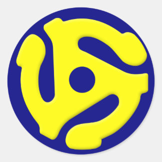 Adesivo Redondo Amarelo a 45 RPM
