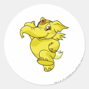 Adesivo Redondo Amarelo de Elephante