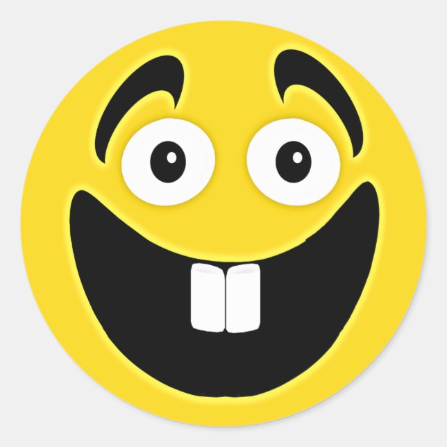 Adesivo Redondo Amarelo - Dois dentes da frente (Frente)