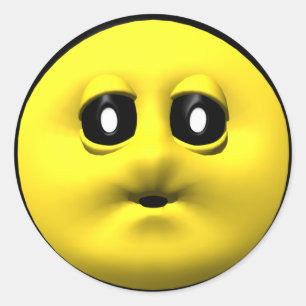 Adesivo Redondo Amarelo fundindo um beijo