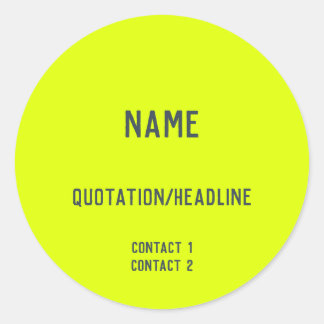 Adesivo Redondo Amarelo neon personalizado