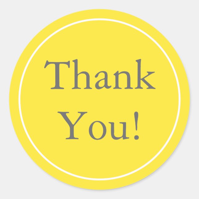 Adesivo Redondo Amarelo Personalizado Obrigado Pinheiros e Etiquet (Frente)