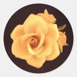 ADESIVO REDONDO AMARELO ROSE