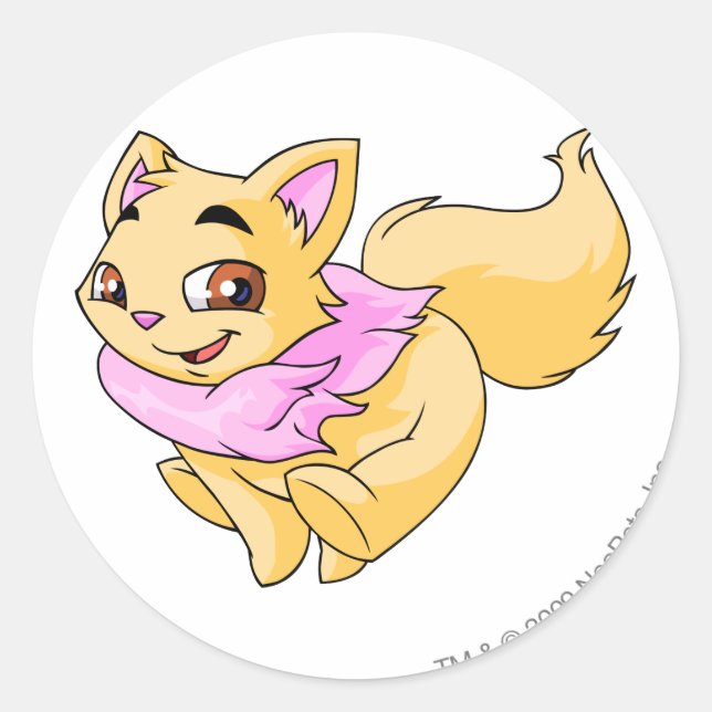 Adesivo Redondo Amarelo Wocky (Frente)