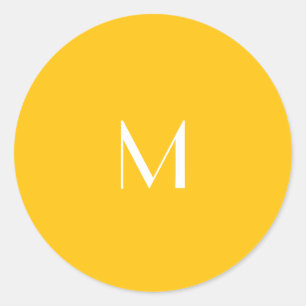 Adesivo Redondo âmbar mel claro - adicionar monograma