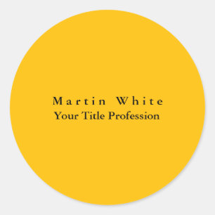 Adesivo Redondo Amber Yellow Plain Professional