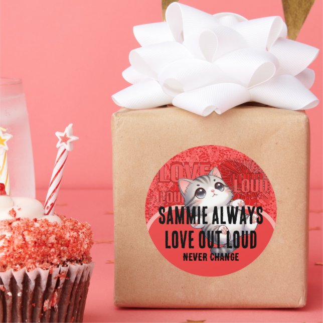 Adesivo Redondo Ame Alto - Ainda Mais Corações - (Festa)