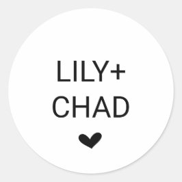 Adesivo Redondo Ame Corações Envelope De Casamento