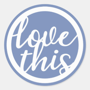 Adesivo Redondo Ame este círculo do texto