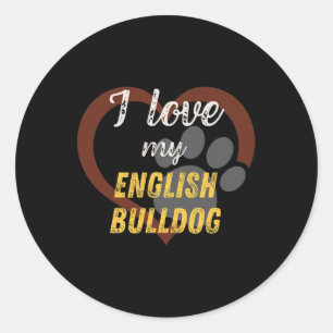 Adesivo Redondo Ame Meu Cachorro Inglês